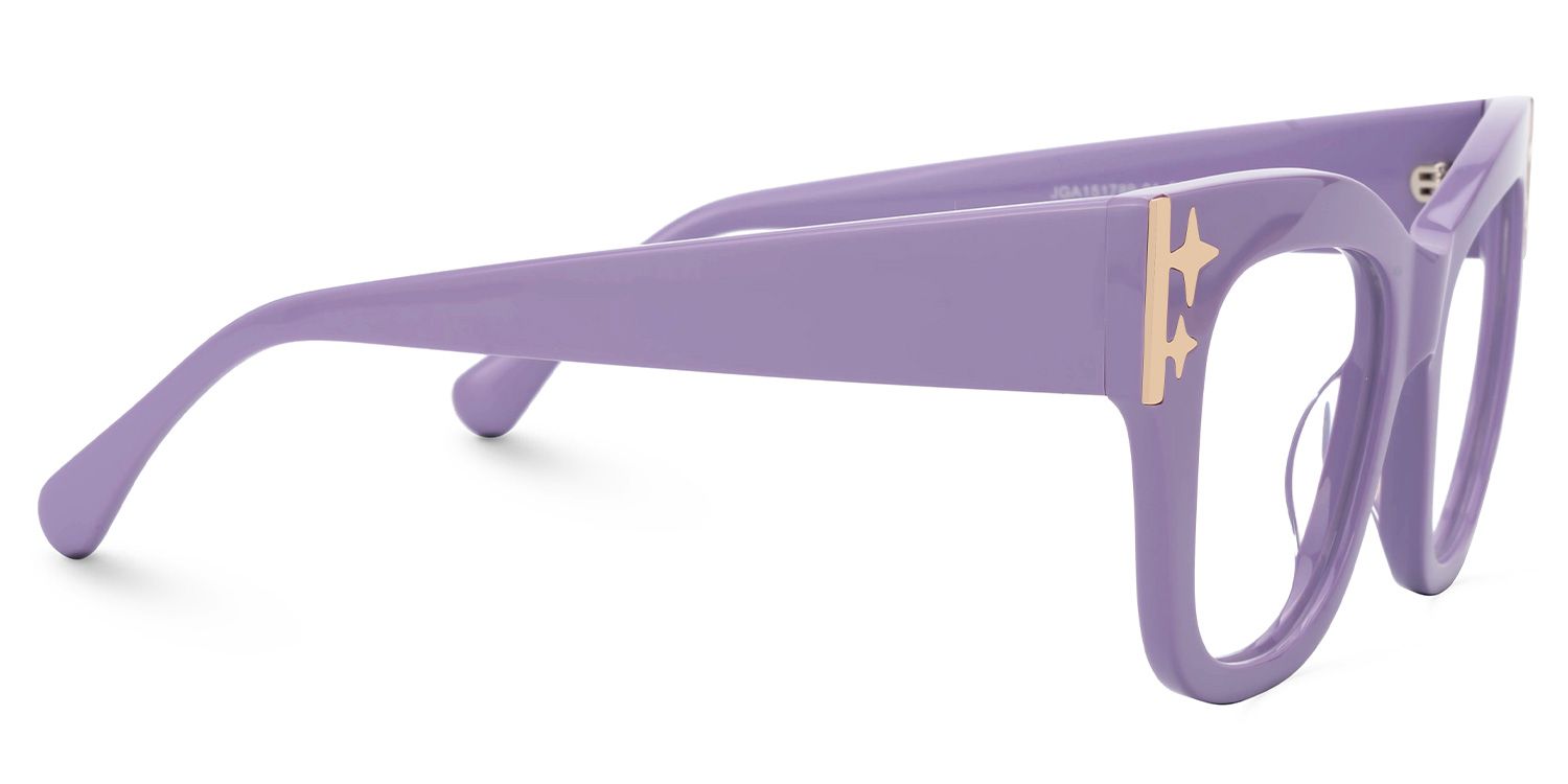 Minfia Lila Quadratisch Acetat Brille3