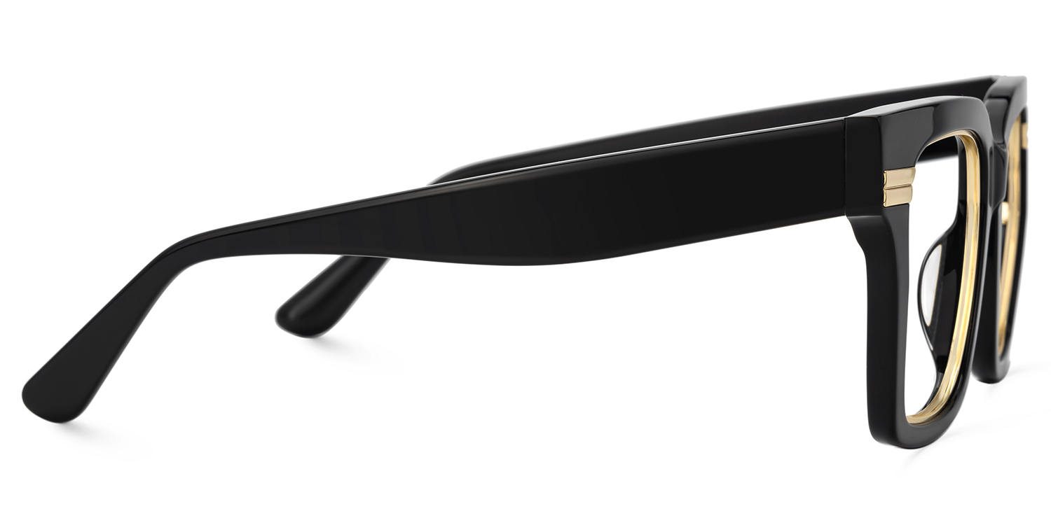 Taylor Schwarz Quadratisch Brille3