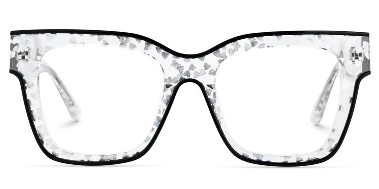 Zerica Schwarz Klar Quadratisch Brille