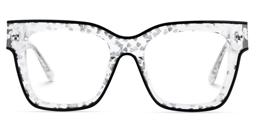 Zerica Schwarz Klar Quadratisch Brille