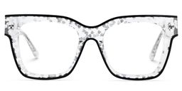 Zerica Schwarz Klar Quadratisch Brille0