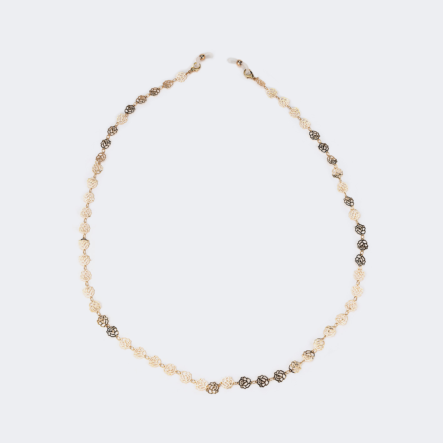 ZEELOOL Quito Gold-Blumen Brillenkette