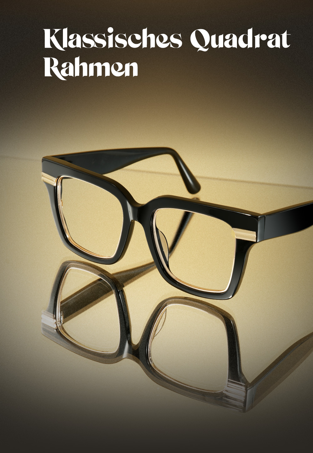 Taylor Schwarz Quadratisch Brille