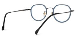 Niahm Blau Geometrisch Brille2