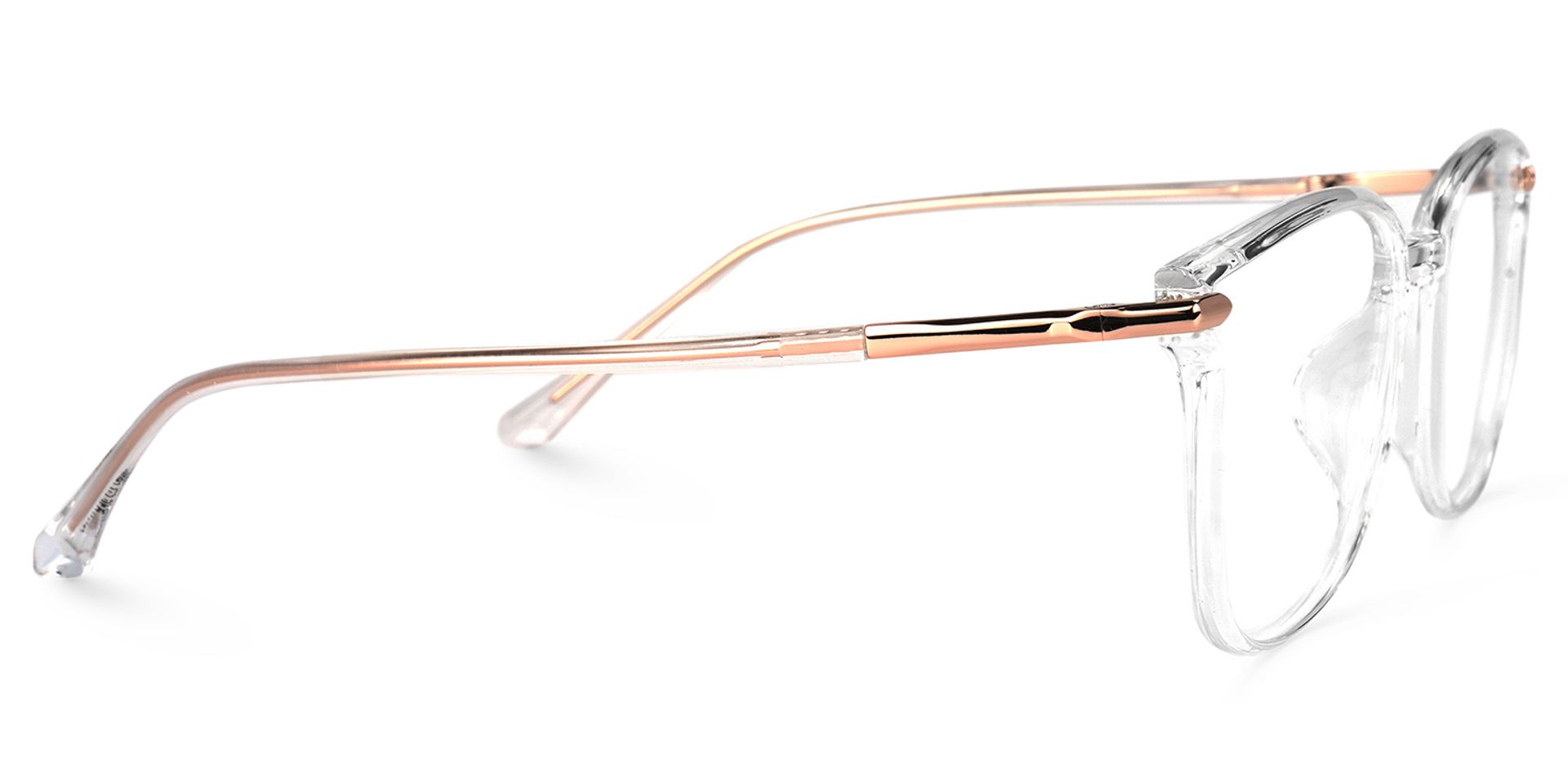 Mander Weiß Klar Quadratisch Brille2