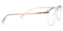 Mander Weiß Klar Quadratisch Brille2