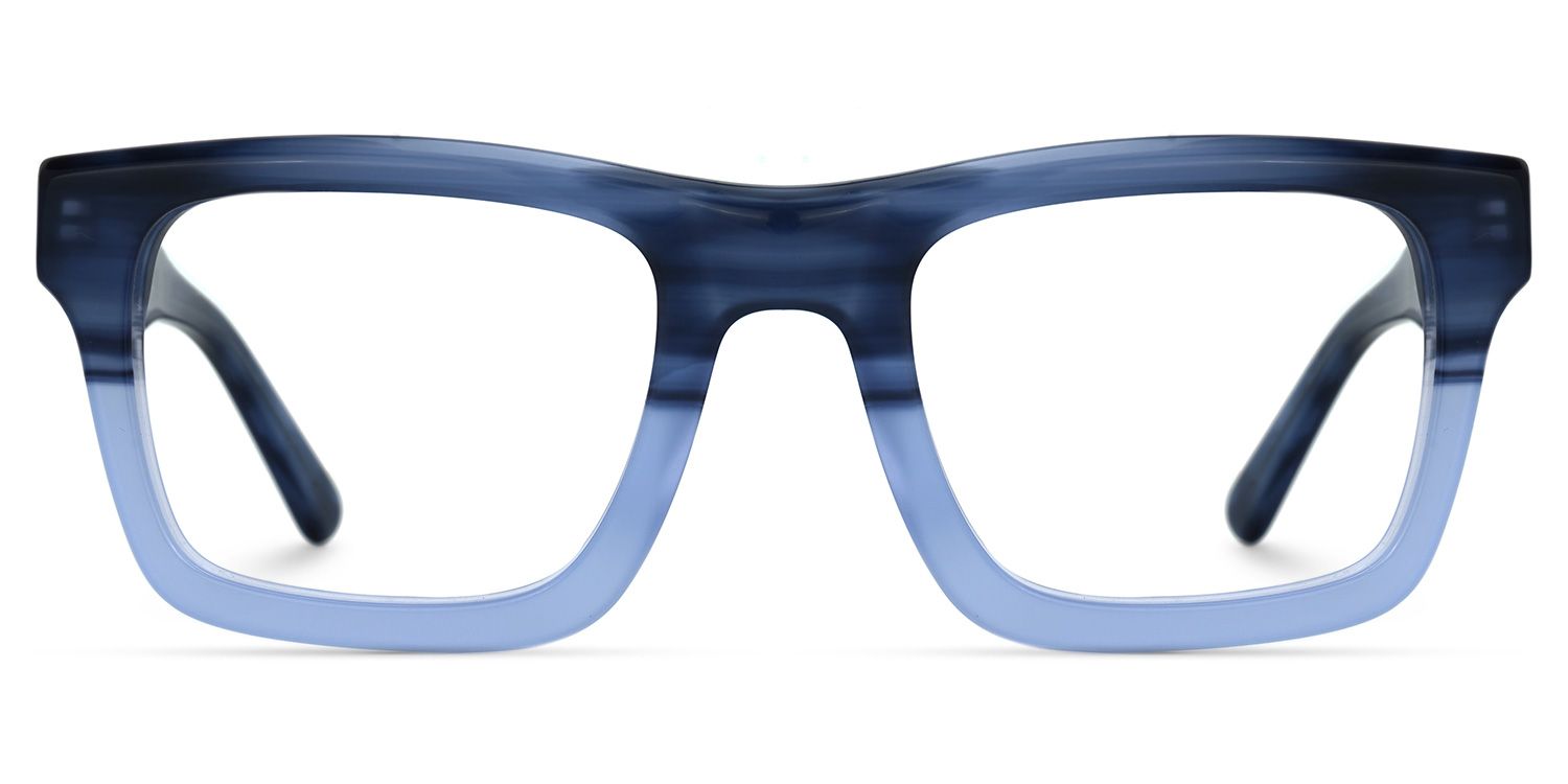 Riley Hellblau Rechteckige Brille1