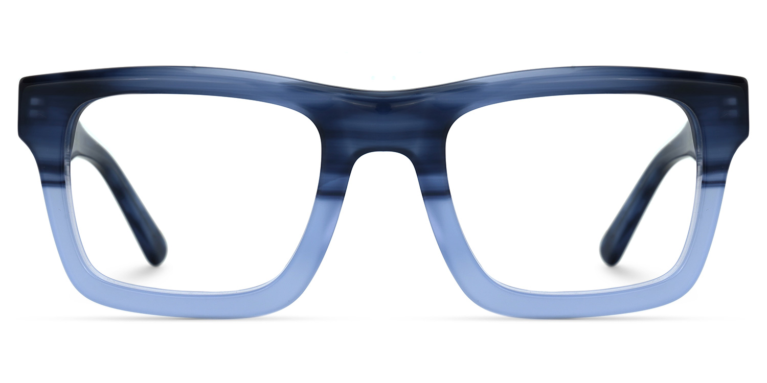 Riley Hellblau Rechteckige Brille1
