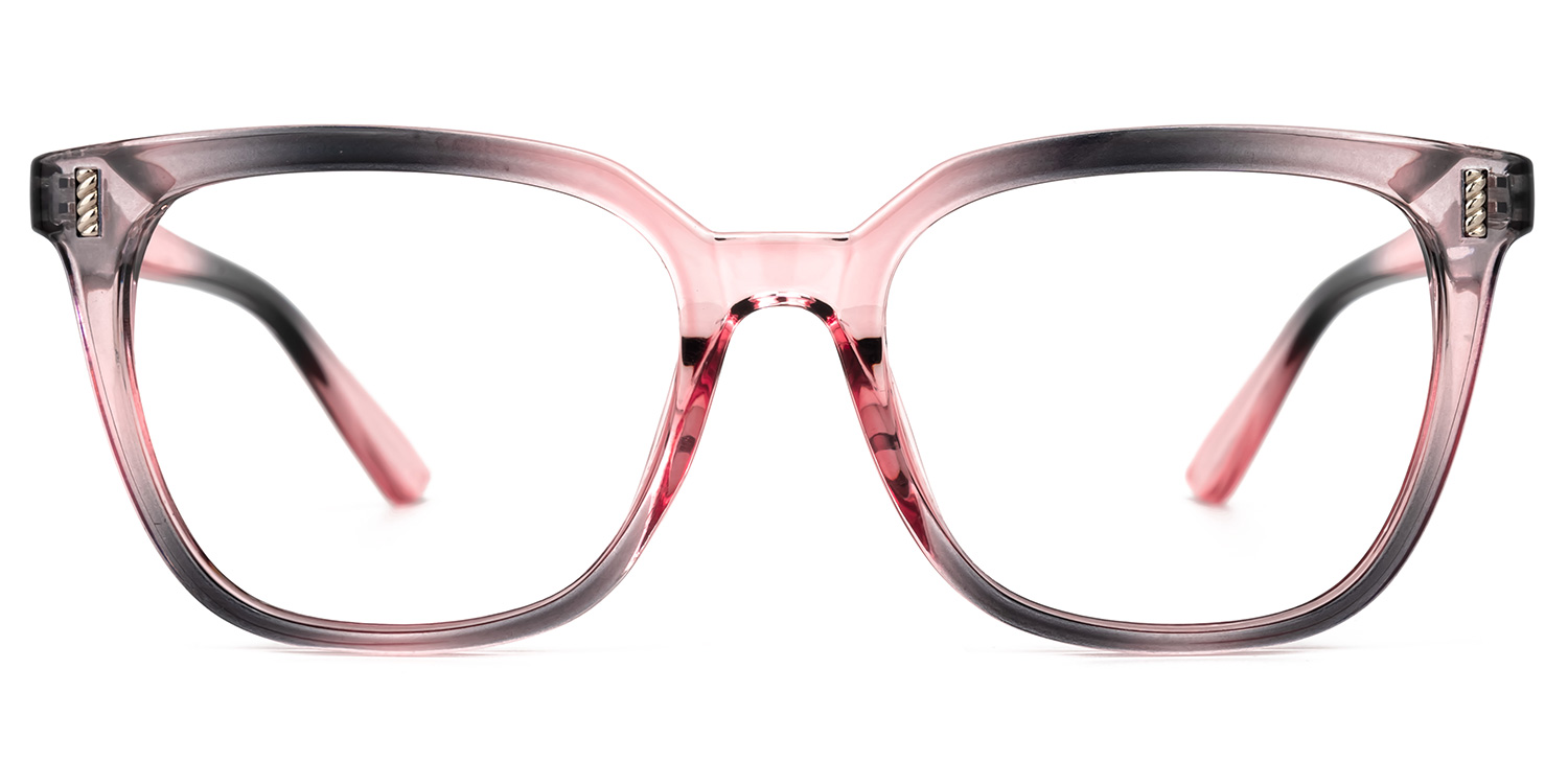Halle Schwarz-Rosa Quadratisch Brille0