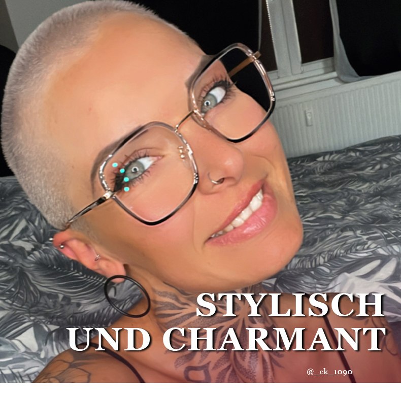 Kelby Grau-Schwarz Quadratisch Brille