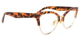 Charlene Orange-Tortoise Browline Brille2