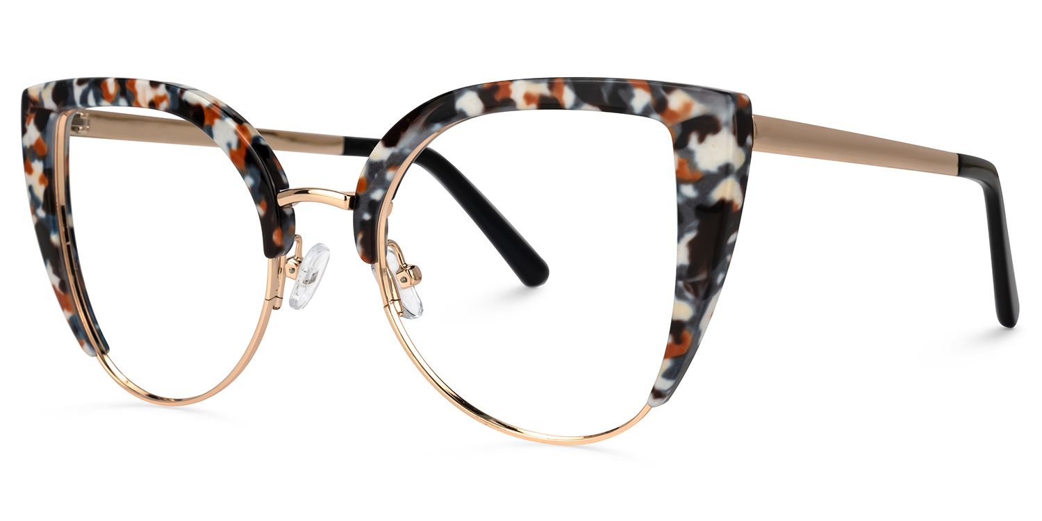 Brewer Schwarz-Tortoise Cateye Brille1