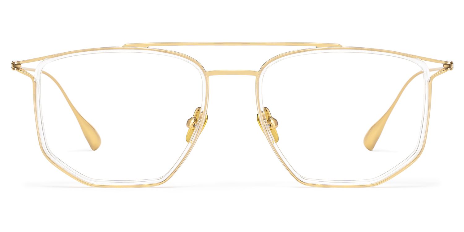 Nico Gold-Klar Pilot Gemischte-Materialien Brille0