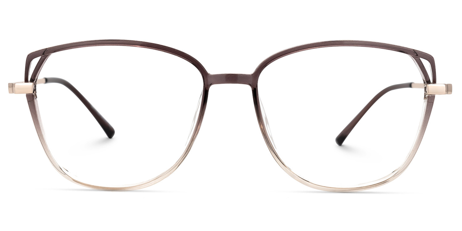 Haygood Braun Kristall Cateye Brille