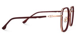 Kimi Dunkelrot Geometrisch Brille3