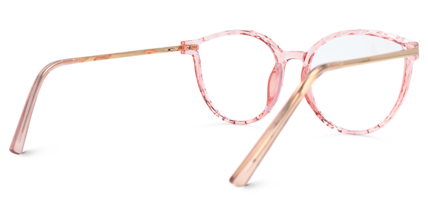 Rosita Blumenmuster-Rosa Cateye Brille2