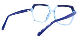 Norah Blau Klar Geometrisch Brille4