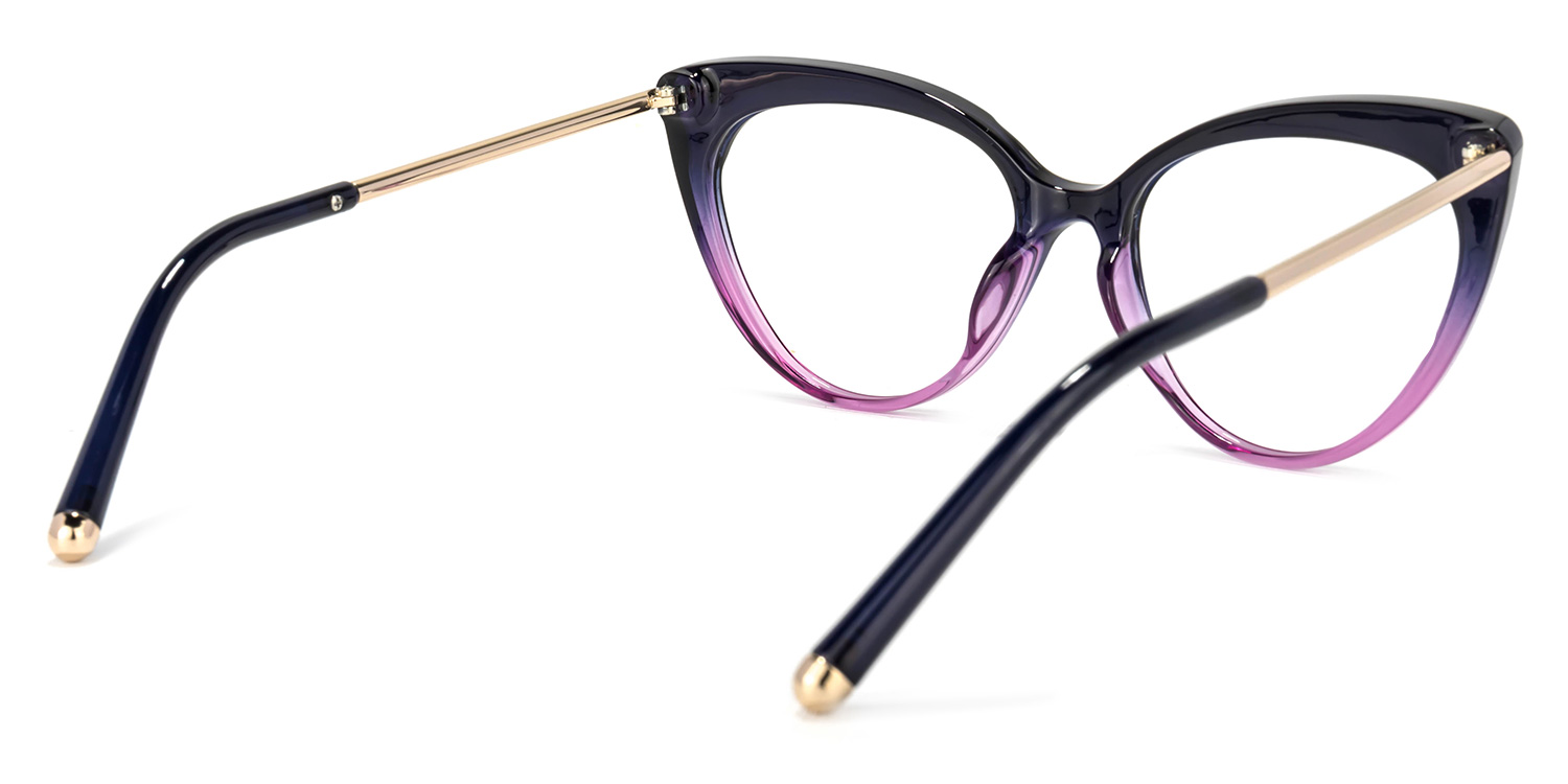 Alivia Schwarz Lila Cat Eye Brille4