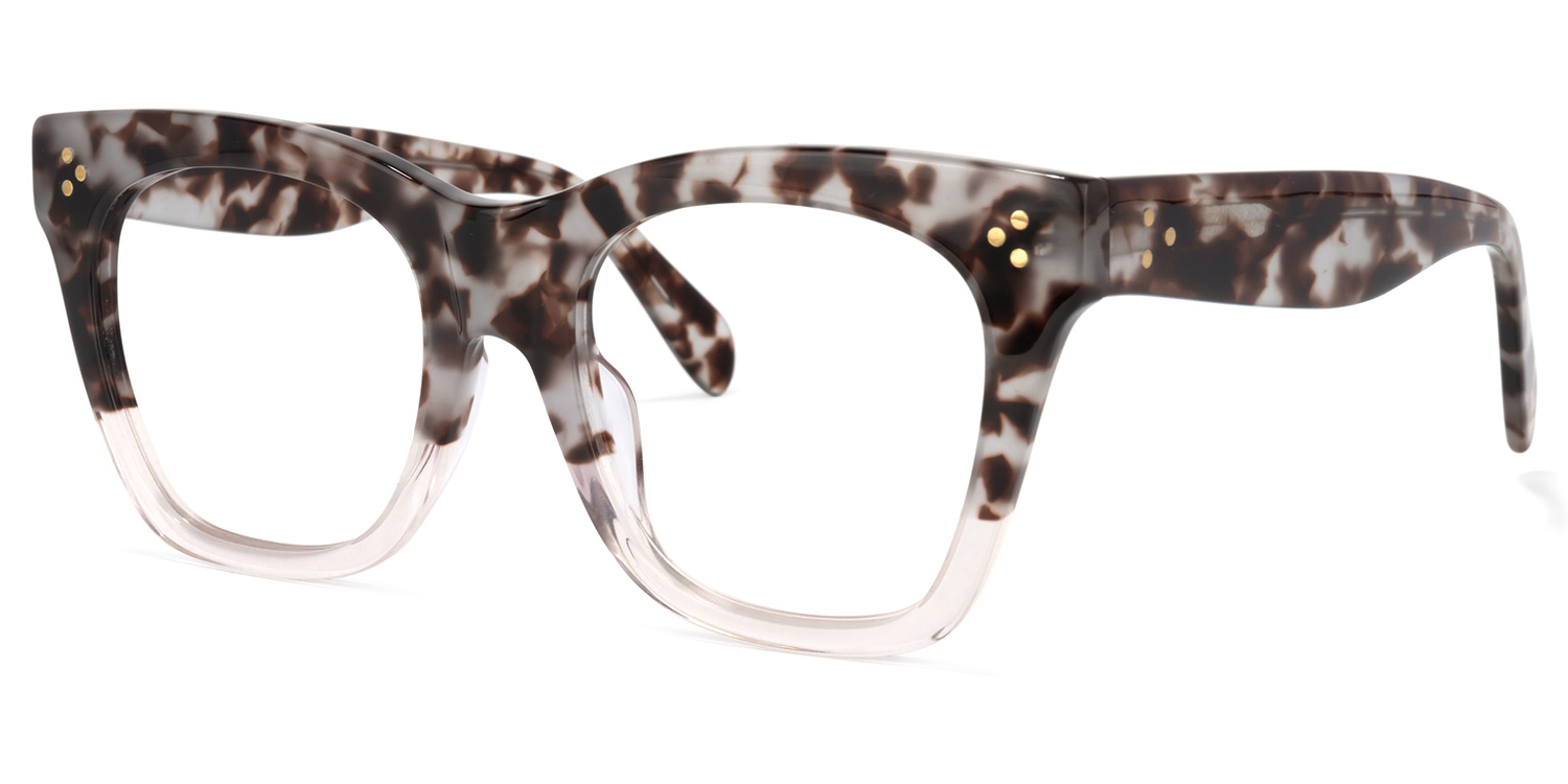 Tandy Hell Tortoise Rechteckige Brille2