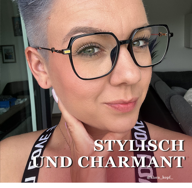 Betsey Schwarz Quadratisch Brille