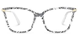Stephens Schwarz-Weiß Cateye Brille0