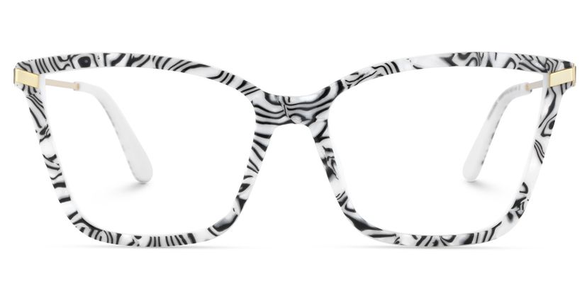 Stephens Schwarz-Weiß Cateye Brille