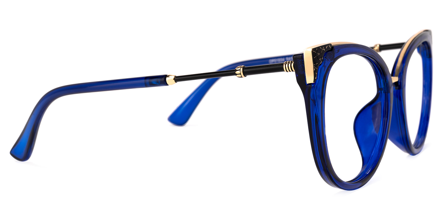 Dalton Blau Cateye Brille3