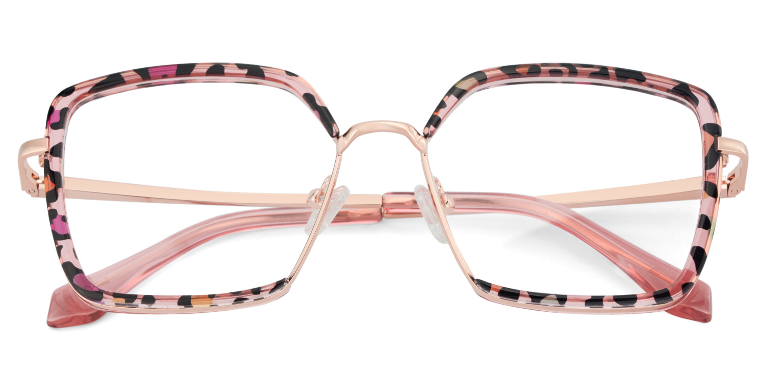 ZEELOOL Chris Rosa-Leo Quadratisch Brille