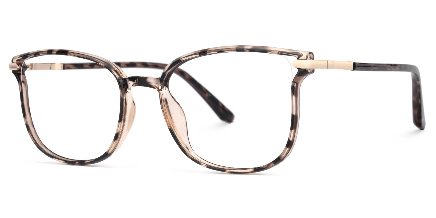 ZEELOOL Mander Braun-Tortoise Quadratisch Brille