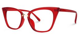 Chandrika Rot Cat Eye Brille1