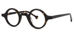 Arale Tortoise Rund Brille1