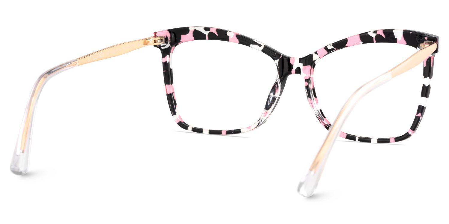 Isaebella Blumendruck-Rosa Schmetterling Brille5