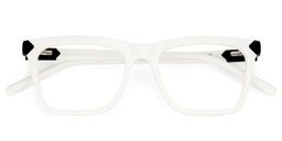 Denver Weiß Rechteckig Brille1