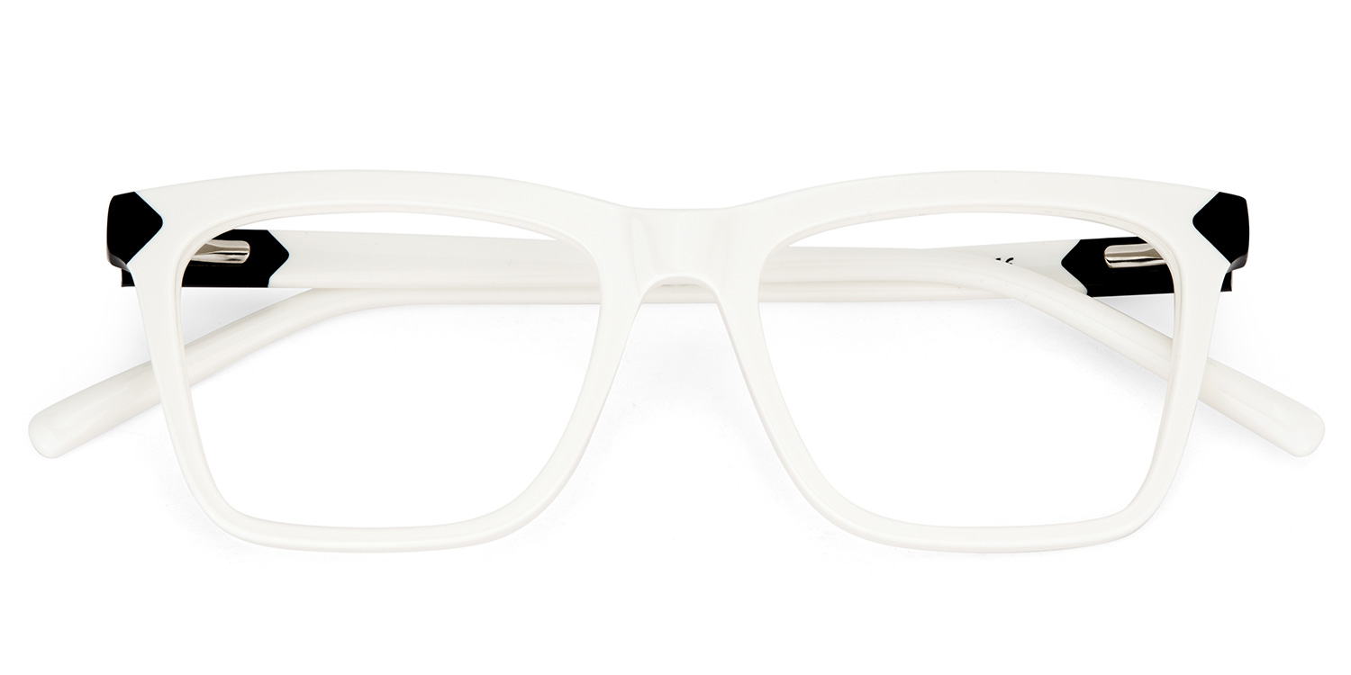 ZEELOOL Denver Weiß Rechteckig Brille