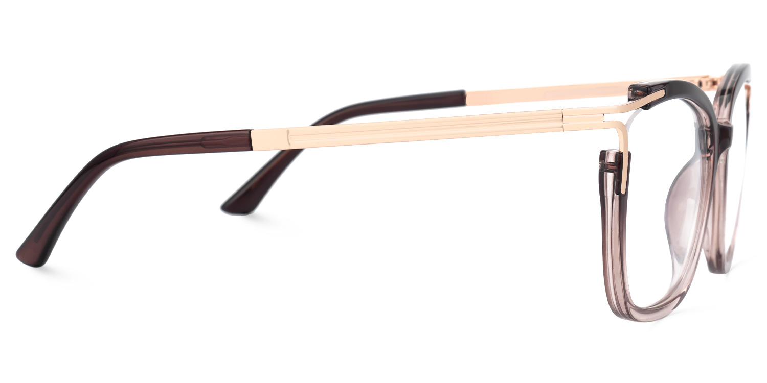 Nuriama Braun-Rosa Cateye Brille2