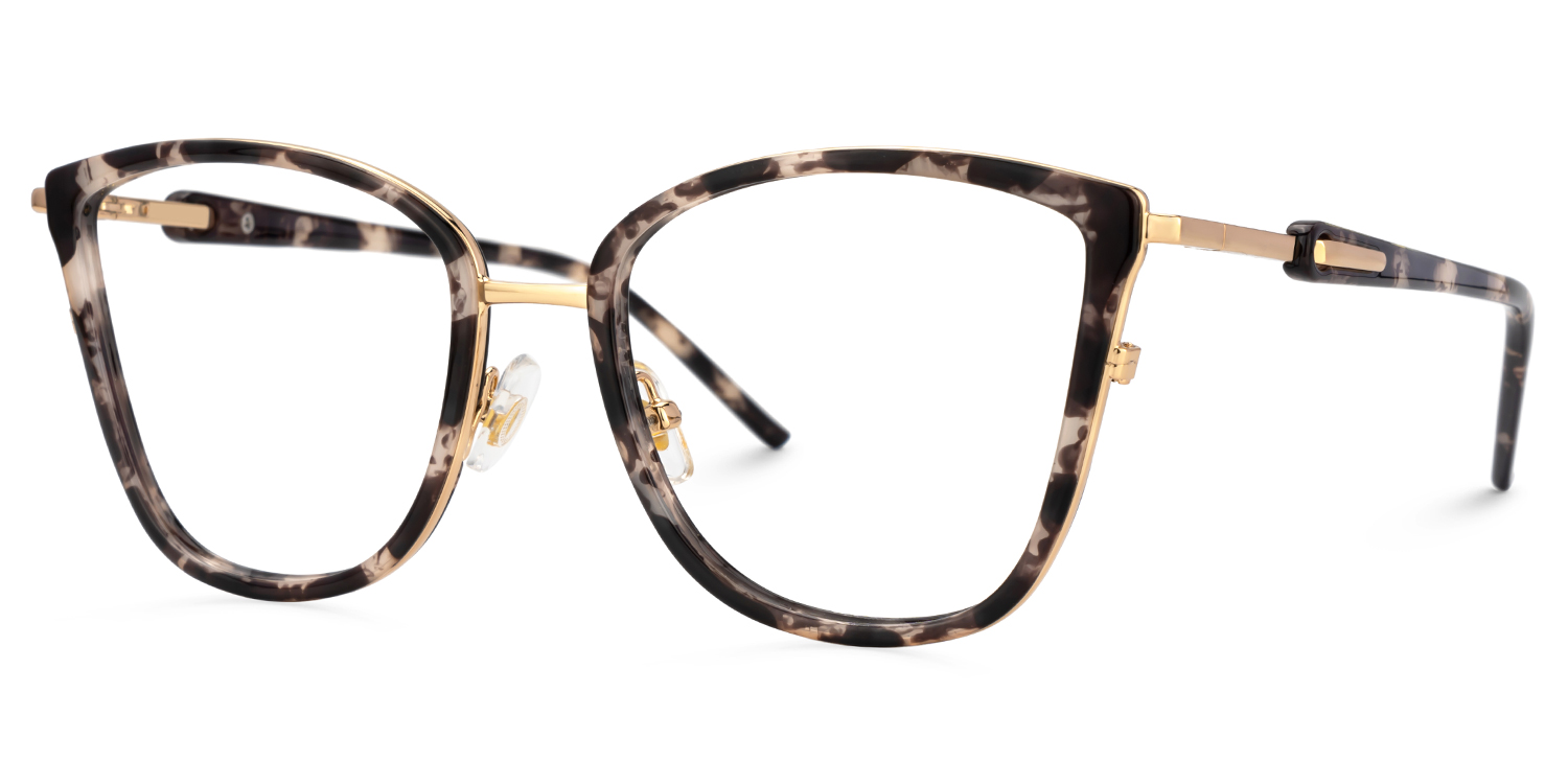 Marisa Tortoise Cateye Gemischte Materialien Brille1
