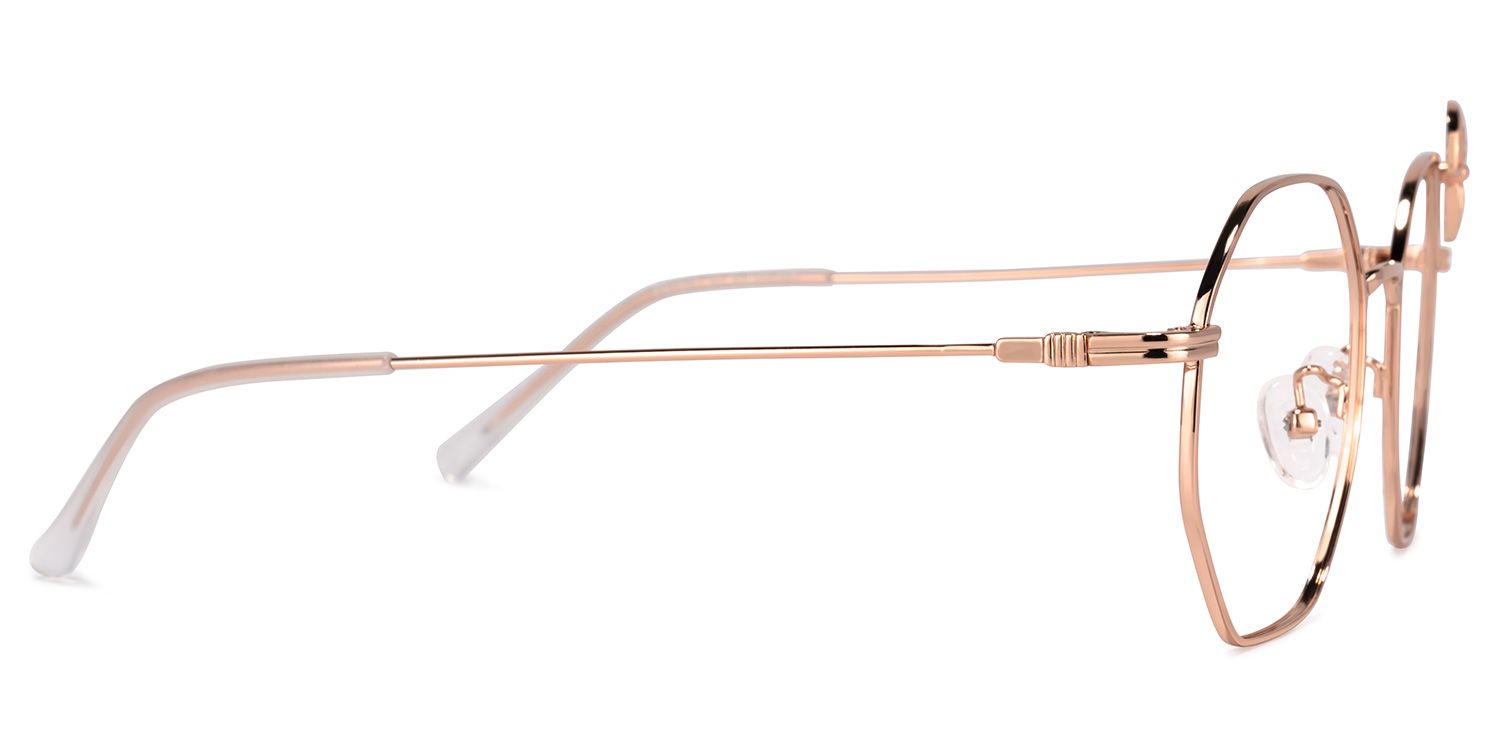 Kaitlyn Rosa-Gold Geometrisch Brille2
