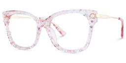 Vernella Rosa Quadratisch Brille2
