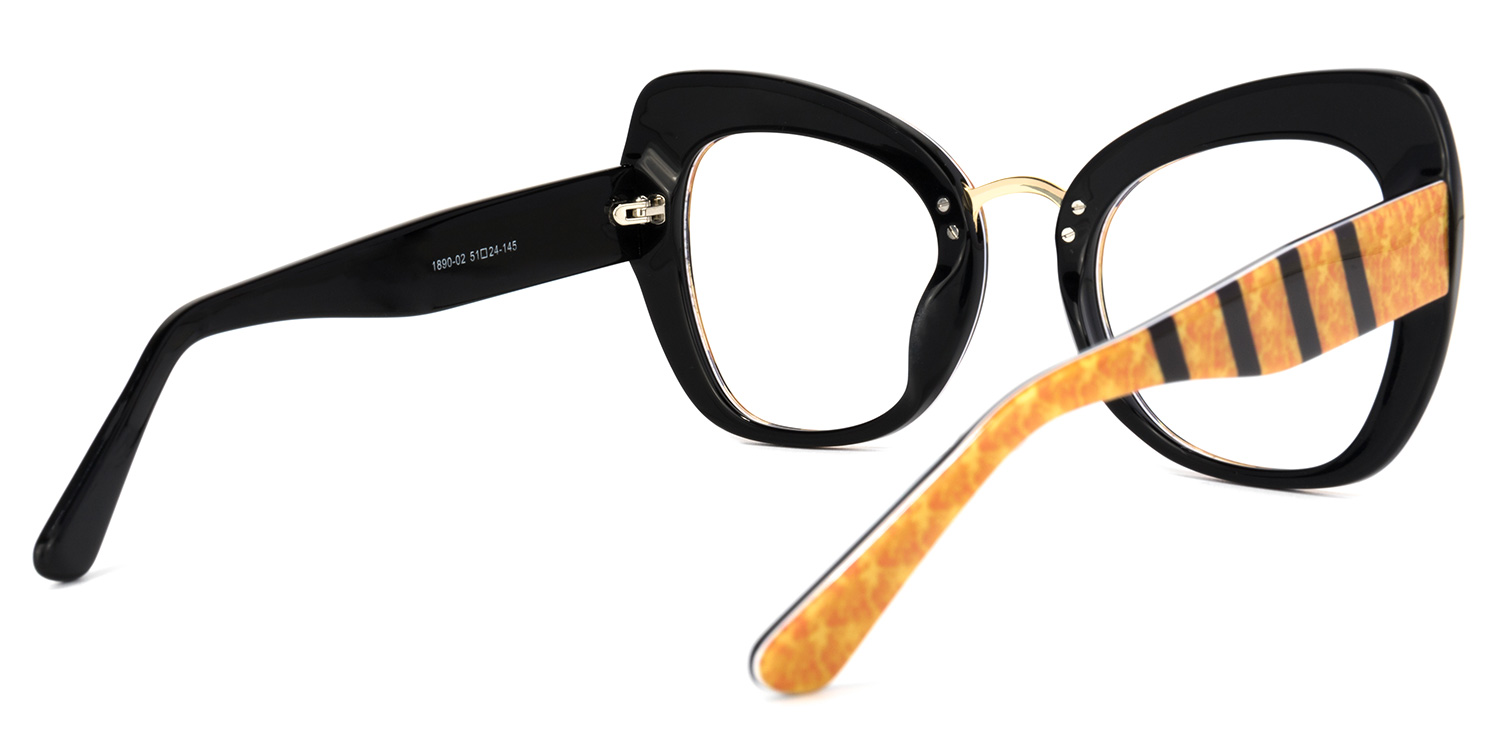 Beverley Gelb-Schwarz Cateye Brille4