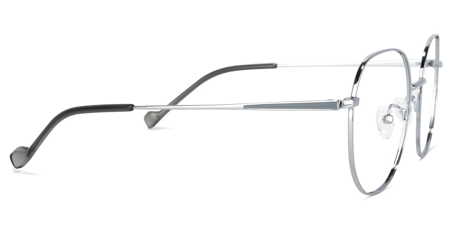 Qusay Silber Rund Brille3
