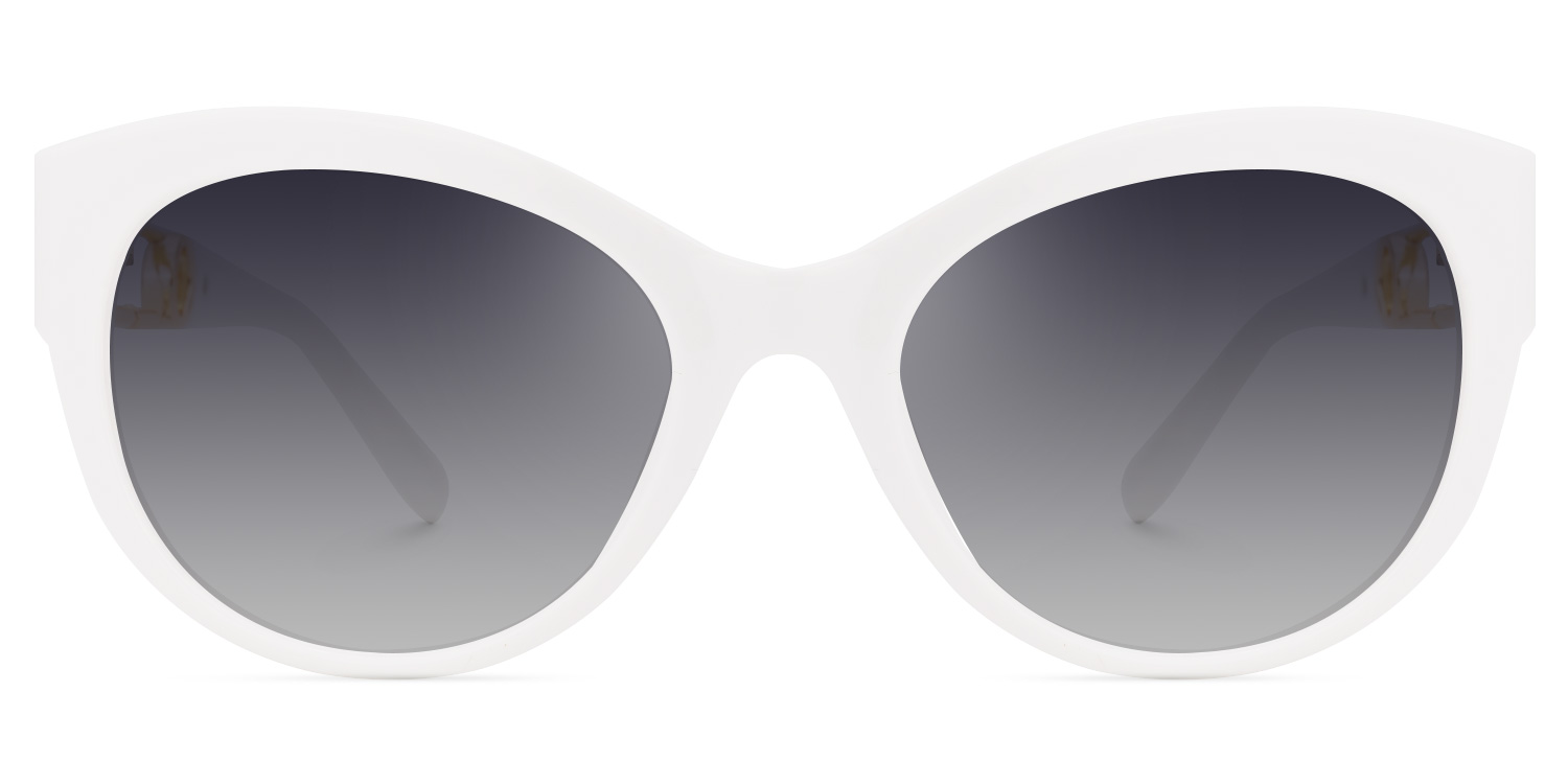 Gaius Weiß Cateye Sonnenbrille0