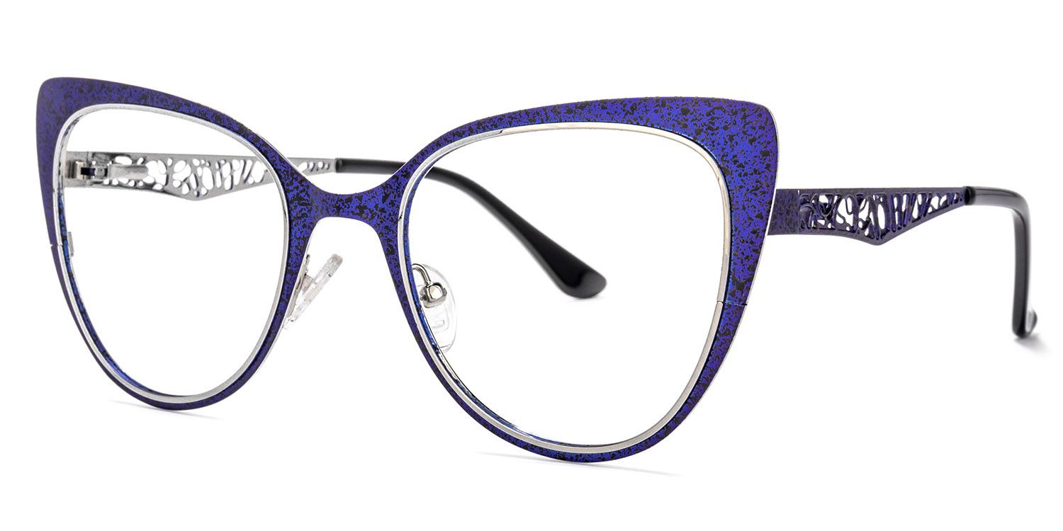 Eileen Lila Cat Eye Brille1