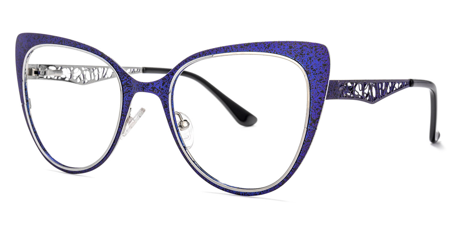 Eileen Lila Cat Eye Brille1