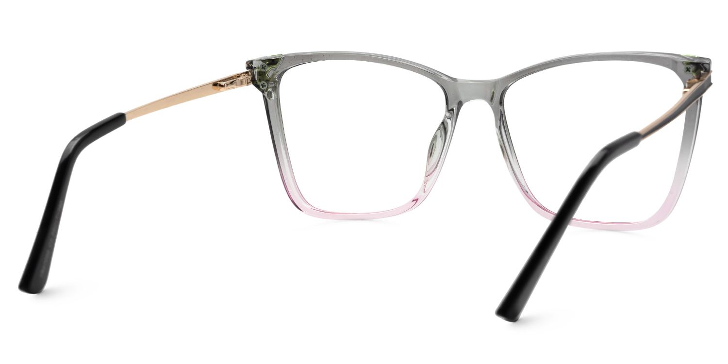 Tricee Grau-Rosa Quadratisch Gemischte-Materialien Brille2