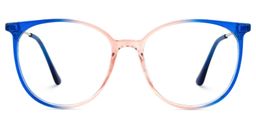 Babbage Blau-Orange Rund Brille0