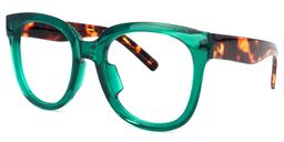 Harrell Dunkelgrün Quadratisch Brille1