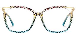 Sidibe Blau-Leo Quadratisch Brille3