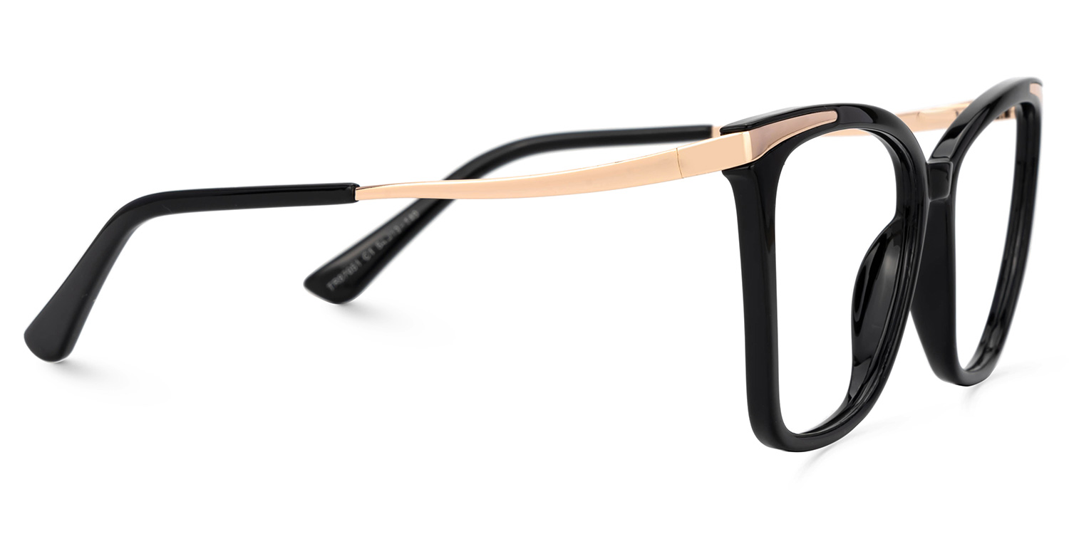 Weslia Schwarz Schmetterling Brille2
