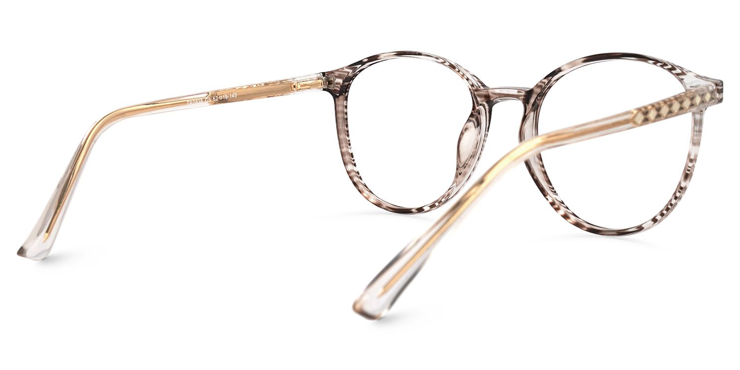 Astman Braun-Tortoise Rund Brille3