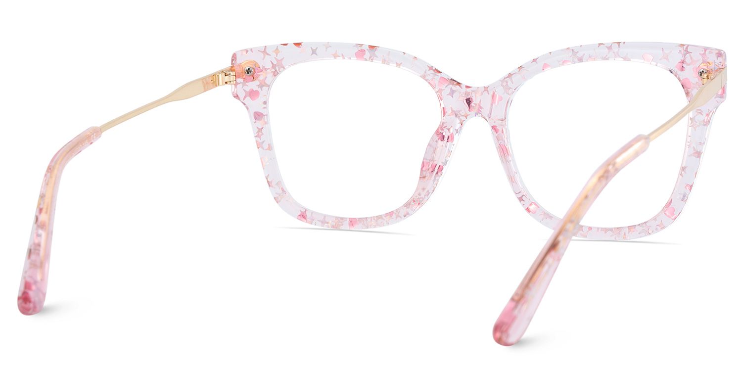 Vernella Rosa Quadratisch gemischte-materialien Brille4